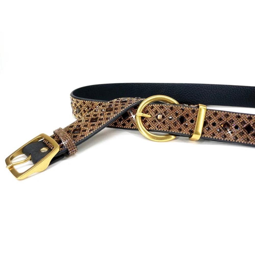 Chocolate Diamond Crystal Belt and Extender | Putti Fine Fashions
