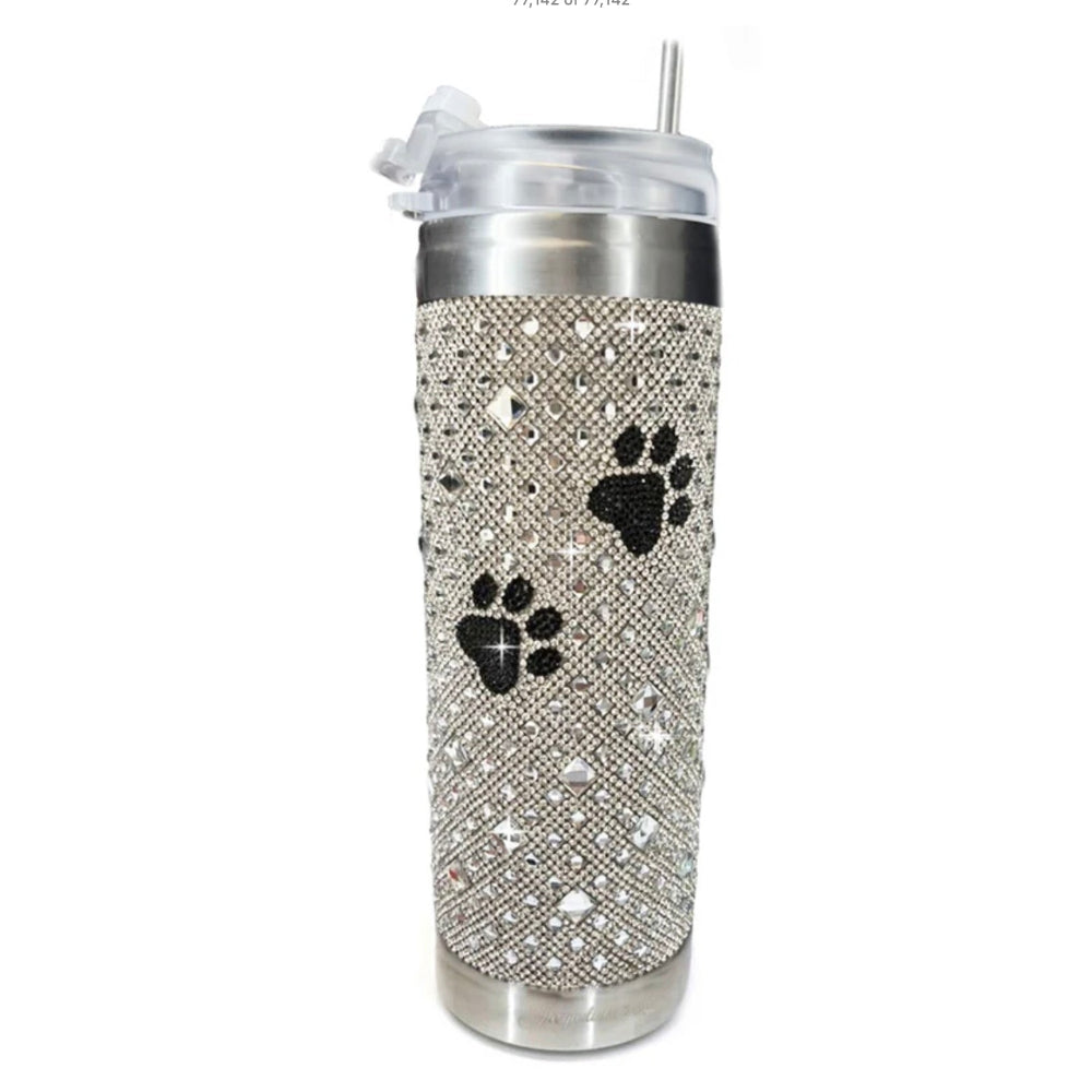 Jacqueline Kent Crystal Tumbler - Diamonds in the Ruff Black | Putti Fine Fashions