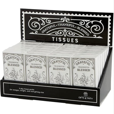 Grateful Thankful Blessed Pocket Tissues | Putti Fine Furnishings