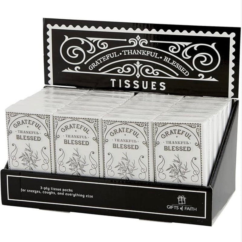 Grateful Thankful Blessed Pocket Tissues