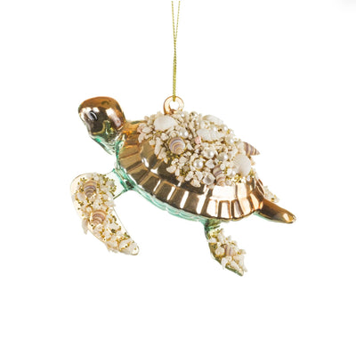Brass Sea Turtle Ornament