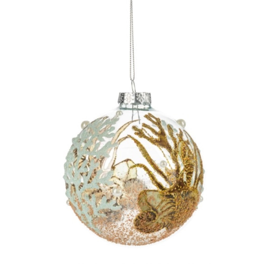 Sealife Glass Ball Ornament | Putti Christmas Celebrations