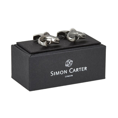 Pewter Tone Salmon Cufflinks | Putti Fine Fashions