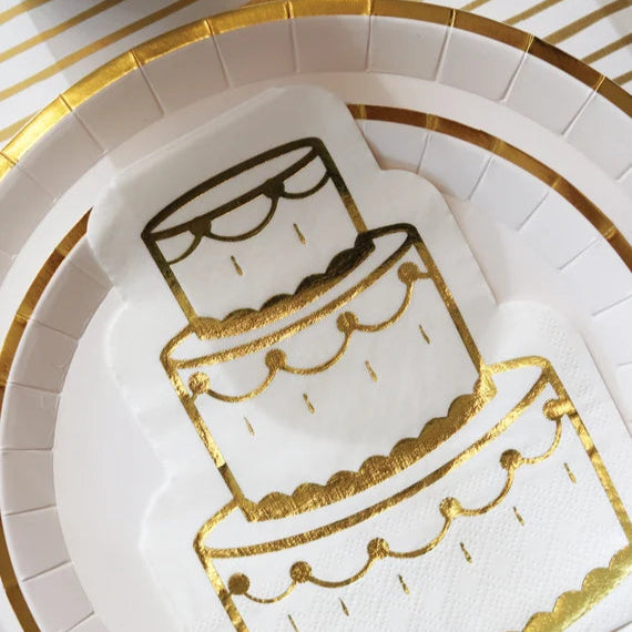 Slant Collection Wedding Cake Die Cut Paper Napkin | Le Petite Putti