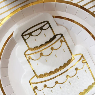 Slant Collection Wedding Cake Die Cut Paper Napkin | Le Petite Putti