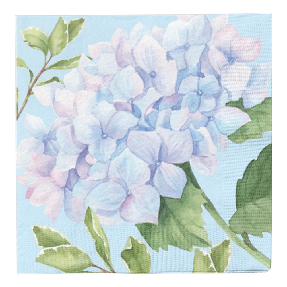 Sophistiplate Hydrangea Paper Cocktail Napkins | Putti Party Supplies