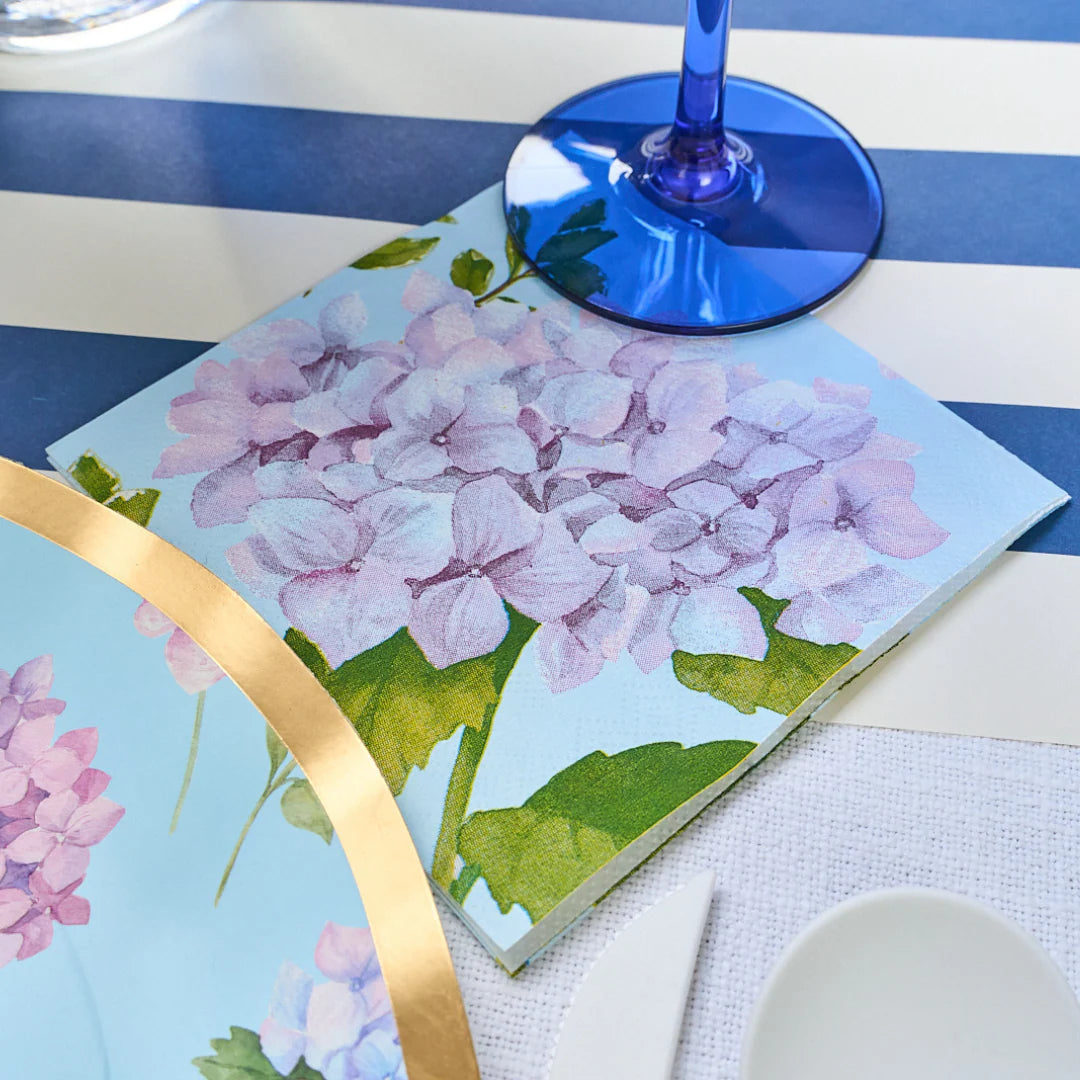 Sophistiplate Hydrangea Paper Cocktail Napkins | Putti Party Supplies