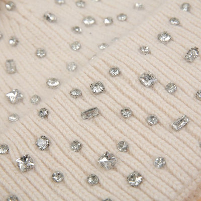 Sparkling Gem Pompom Hat - Beige | Putti Fine Fashions