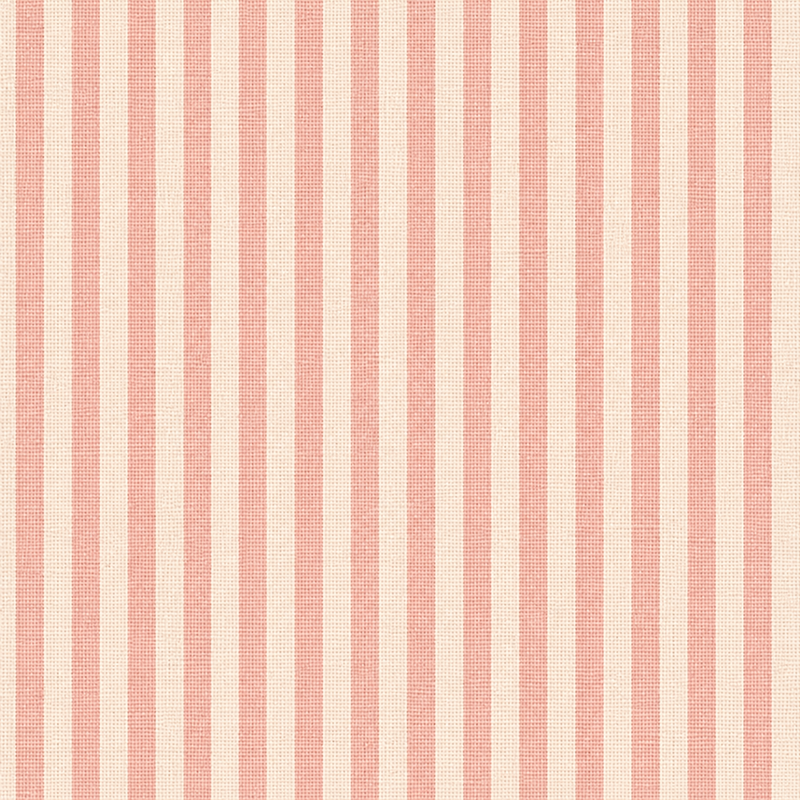 Stripe Linen Shirt Dress - Pink and White