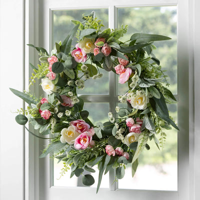 Ranunculas Wreath - Putti Fine Furnishings