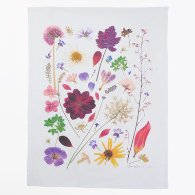 Pressed Flower Tea Towel - Summer
