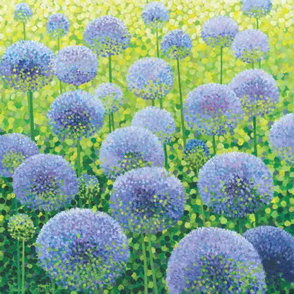 Susan Entwistle Azure Alliums Greetinng Card | Putti Celebrations
