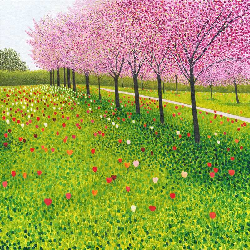 Susan Entwistle Blossom & Tulips Greeting Card | Putti Celebrations