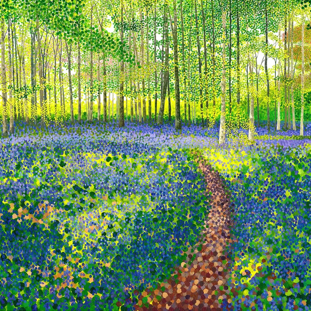 Susan Entwistle Bluebell Path Greetinng Card | Putti Celebrations