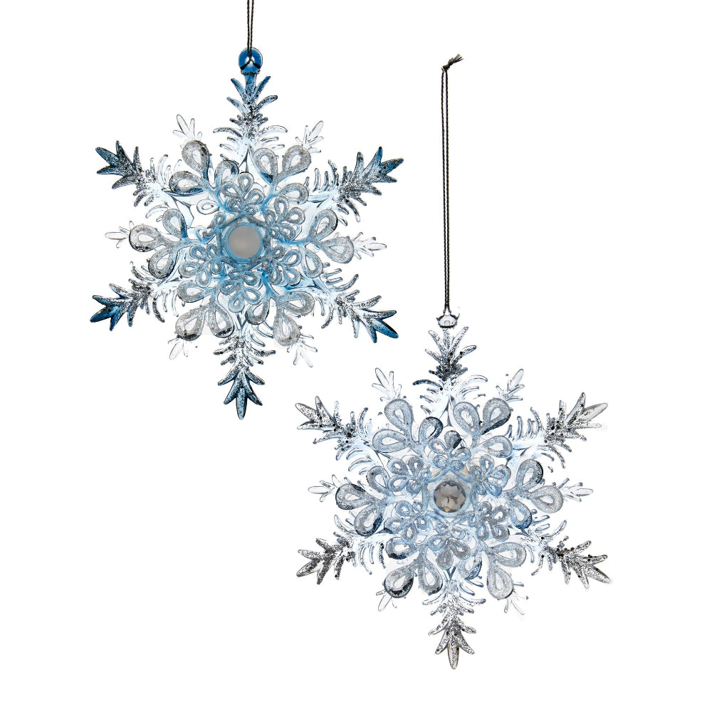 Kurt Adler Blue and Clear Acrylic Ornament | Putti Christmas