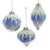 Lavender, Blue and Silver Glass Ball Ornament  | Putti Christmas Decorations 