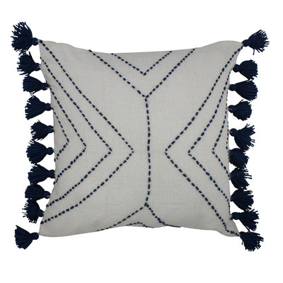 Navy Geometric Indoor/Outdoor Pillow | Putti Fine Furnishings