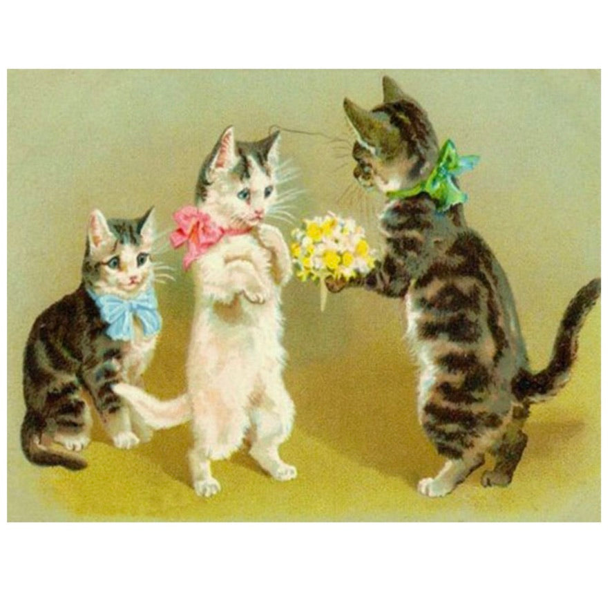 The Bouquet Little Vintage Greeting Card | Putti