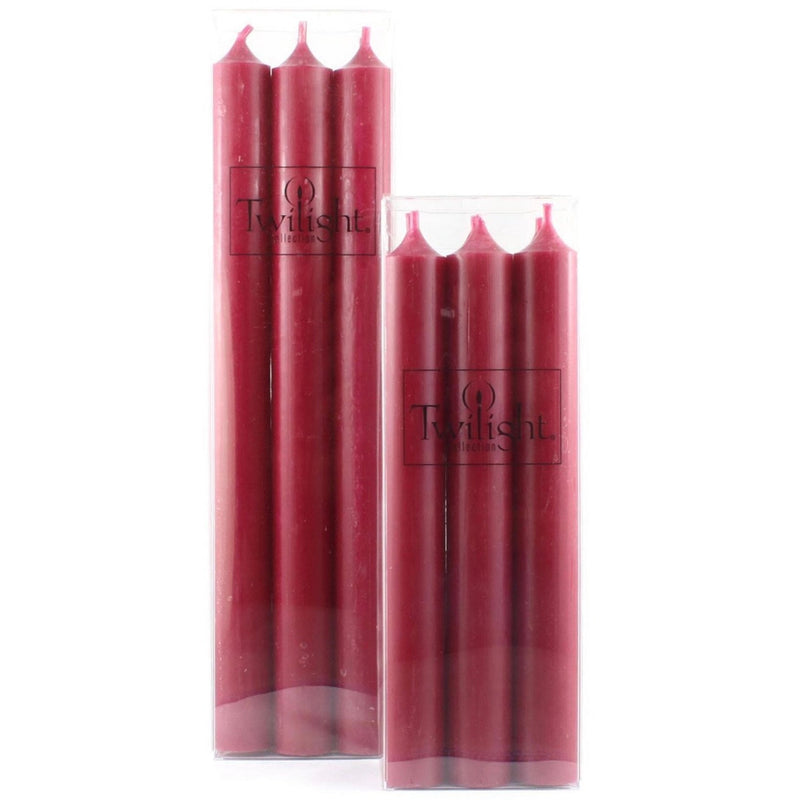 Twilight Taper Candles - Cranberry | Putti Fine Furnishings Canada