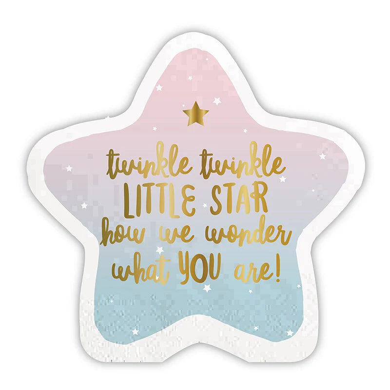 "Twinkle Twinkle Little Star" Die Cut Cocktail Napkins  | Putti Celebrations