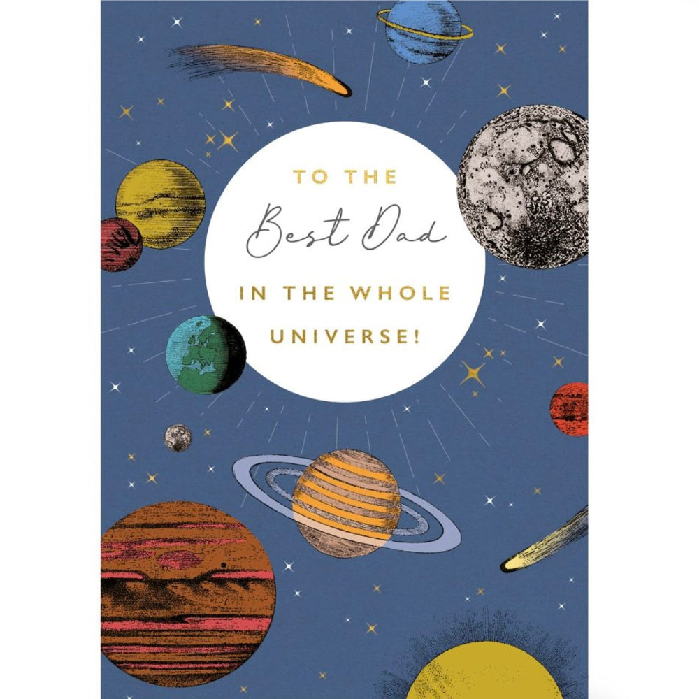 Universe "Best Dad" Greeting Card | Putti Fine Furnishings