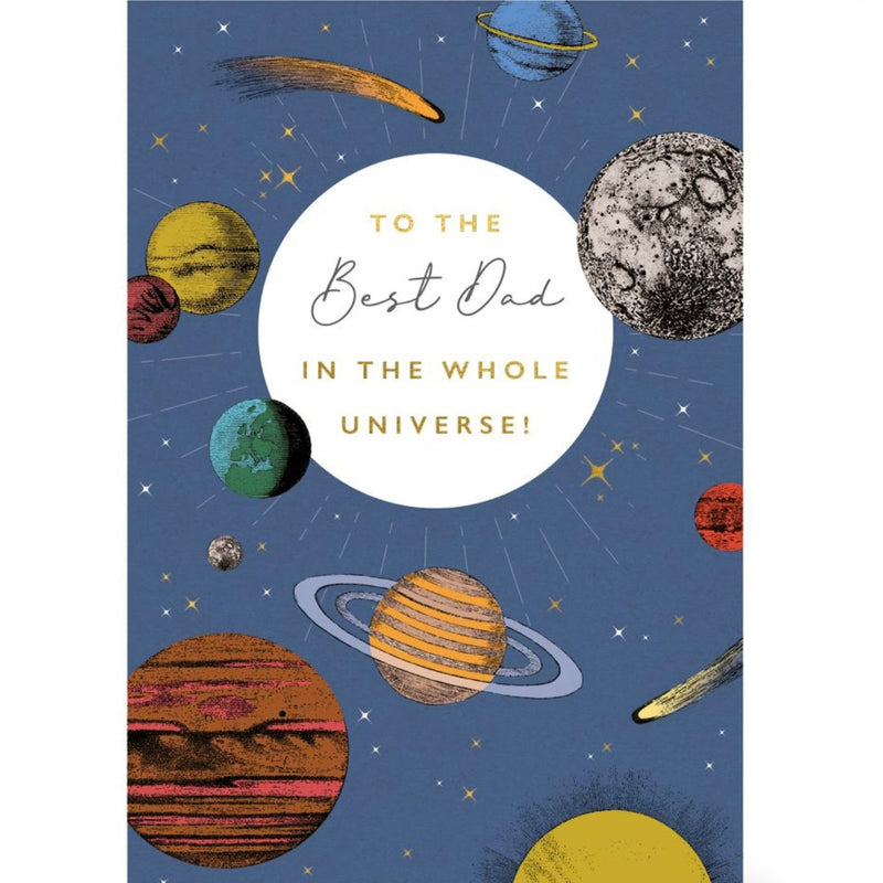 Universe "Best Dad" Greeting Card | Putti Fine Furnishings