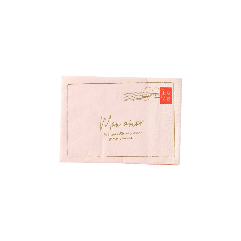 Valentine Love Note Shaped Napkin | Putti Celebrations