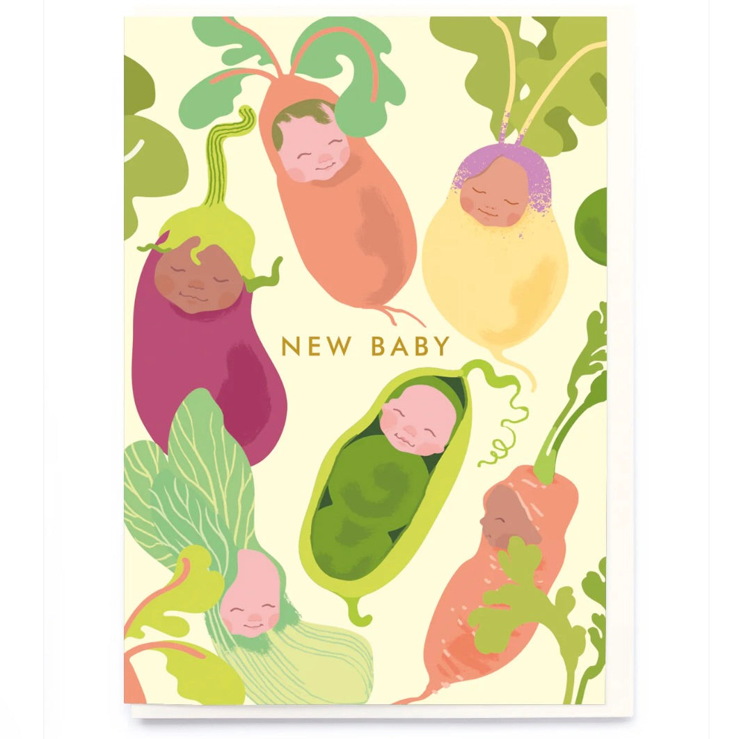 Veggies "New Baby" Greeting Card | Putti Celebrations