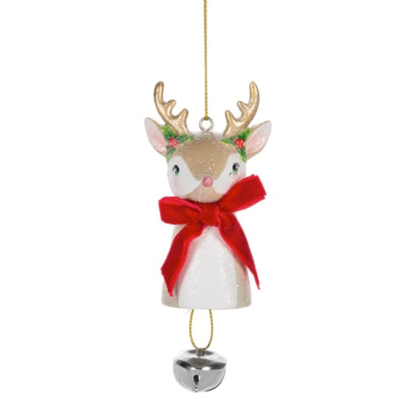 Vintage Reindeer with Jingle Bell Ornament | Putti Christmas Celebrations Canada