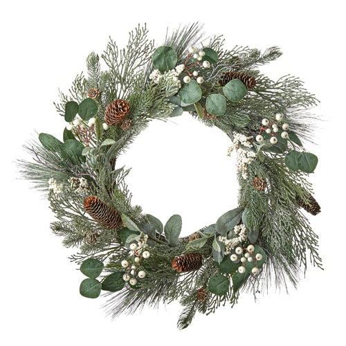 Cedar and Eucalyptus Wreath | Putti Christmas Decorations