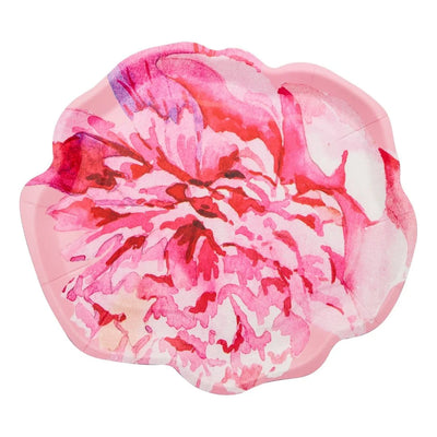 Pink Peony Die Cut Paper Side Plate | Putti Party Supplies