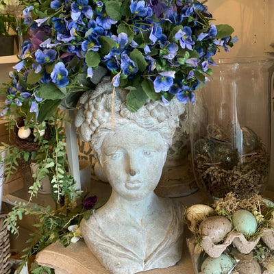 Woman with Flower & Fruits Planter | Putti Fine Furnishings Canada