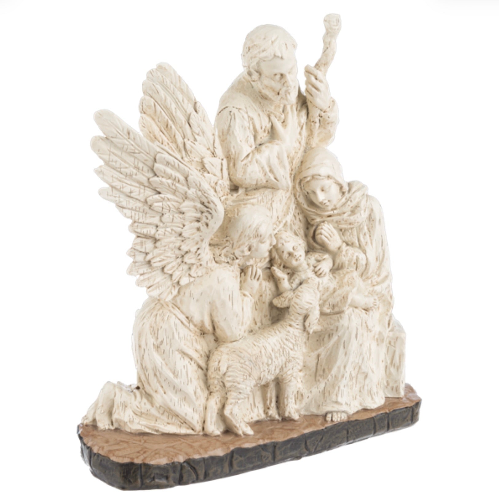 Woodcut Nativity Figurine | Putti Christmas Decorations