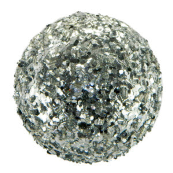 Silver Glitter Ball Ornament | Putti Christmas Decorations