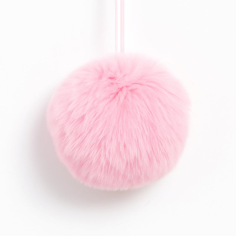 Pink Faux Fur Ball Ornament | Putti Christmas Decorations