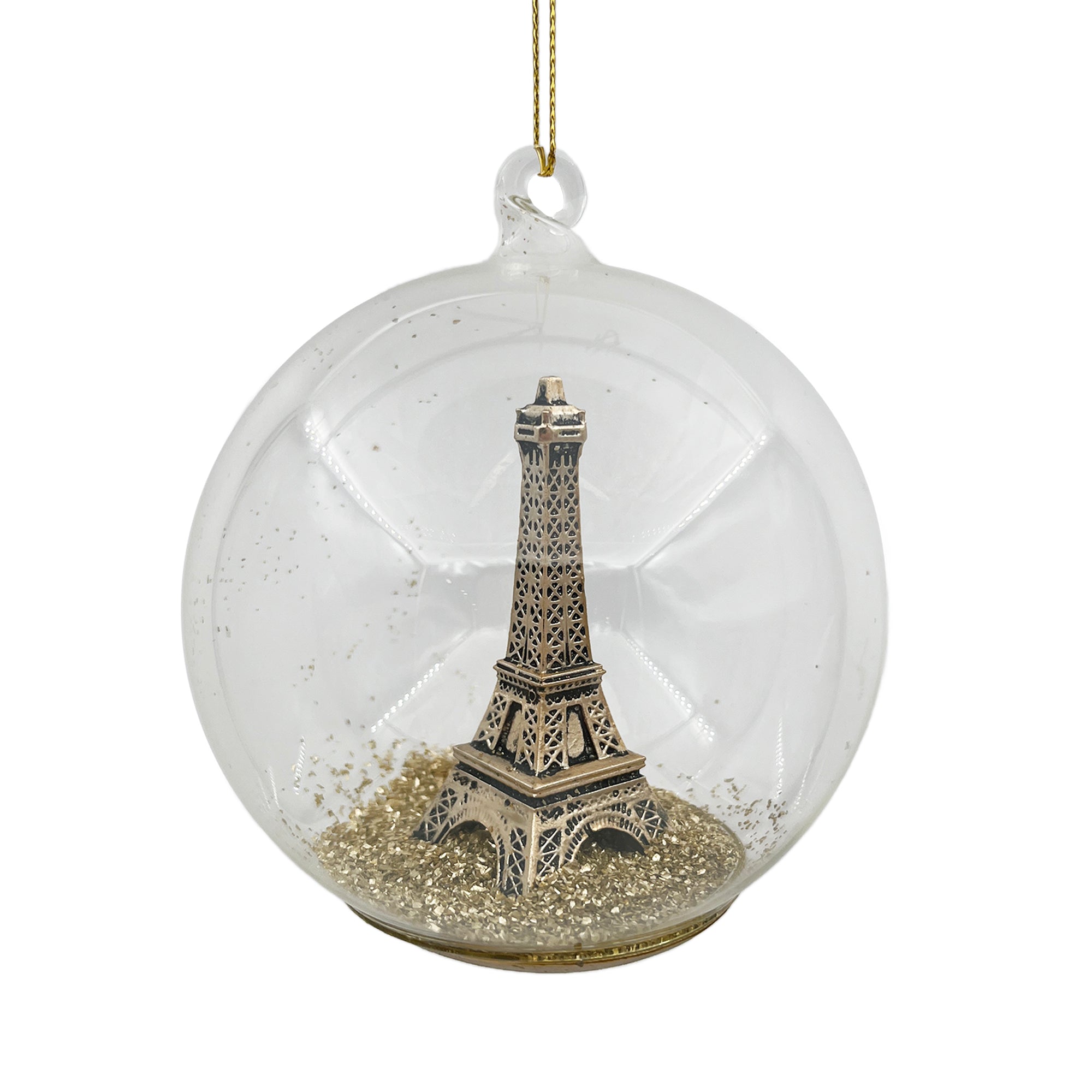 Eiffel Tower Glass Ball Ornament