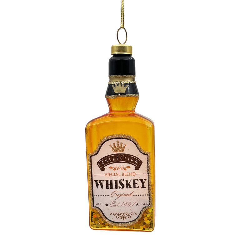Whiskey Bottle Glass Ornament | Putti Christmas Decorations