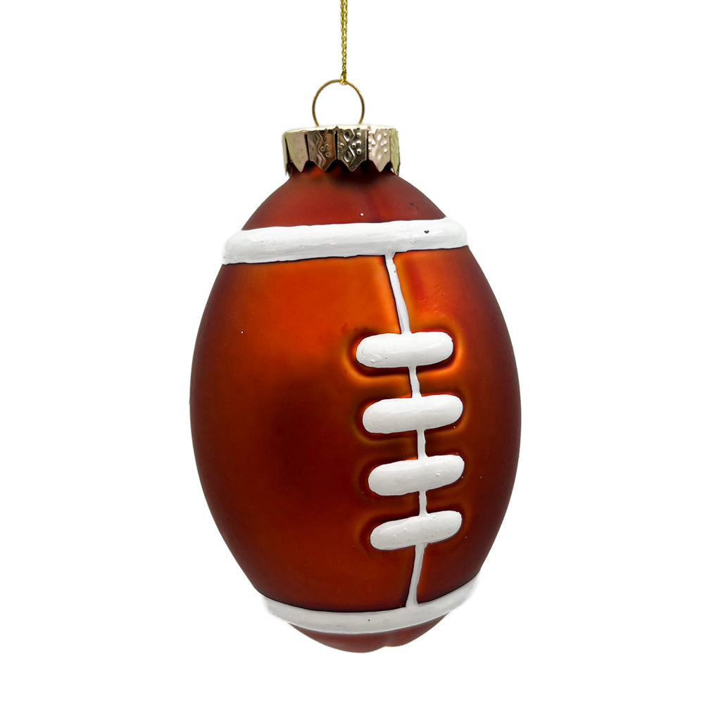 Football Glass Ornament | Putti Christmas Decorations