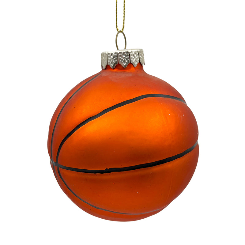 Basketball Glass Ornament | Putti Christmas Decorations