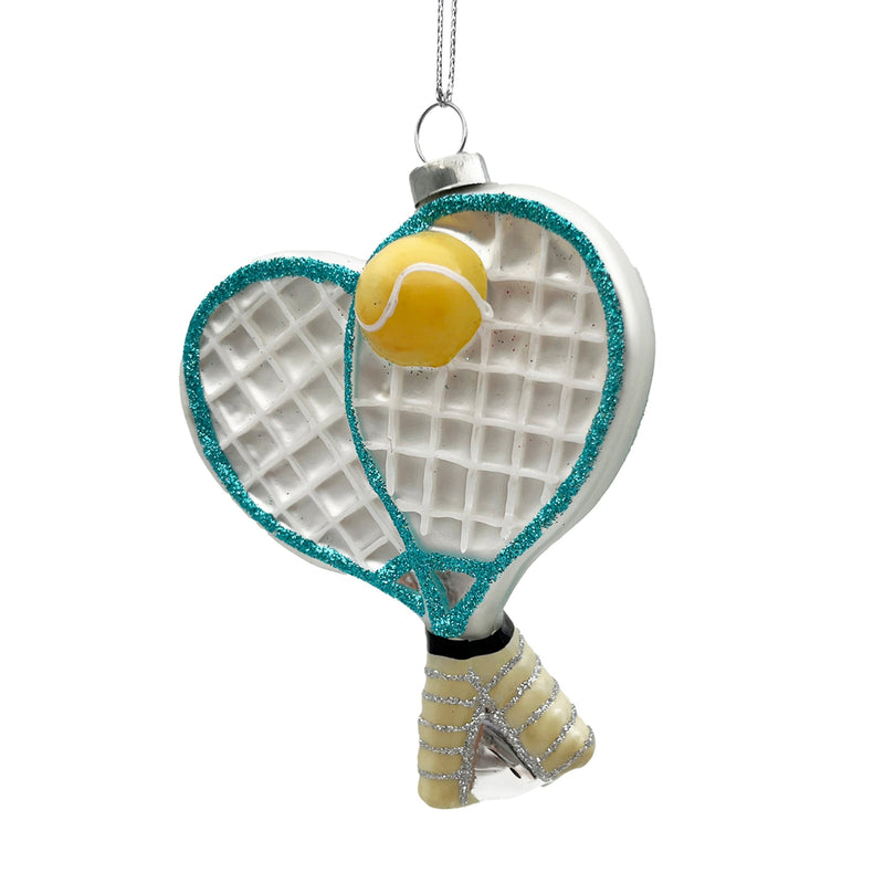 Tennis Racquets & Ball Ornament | Putti Christmas Decorations