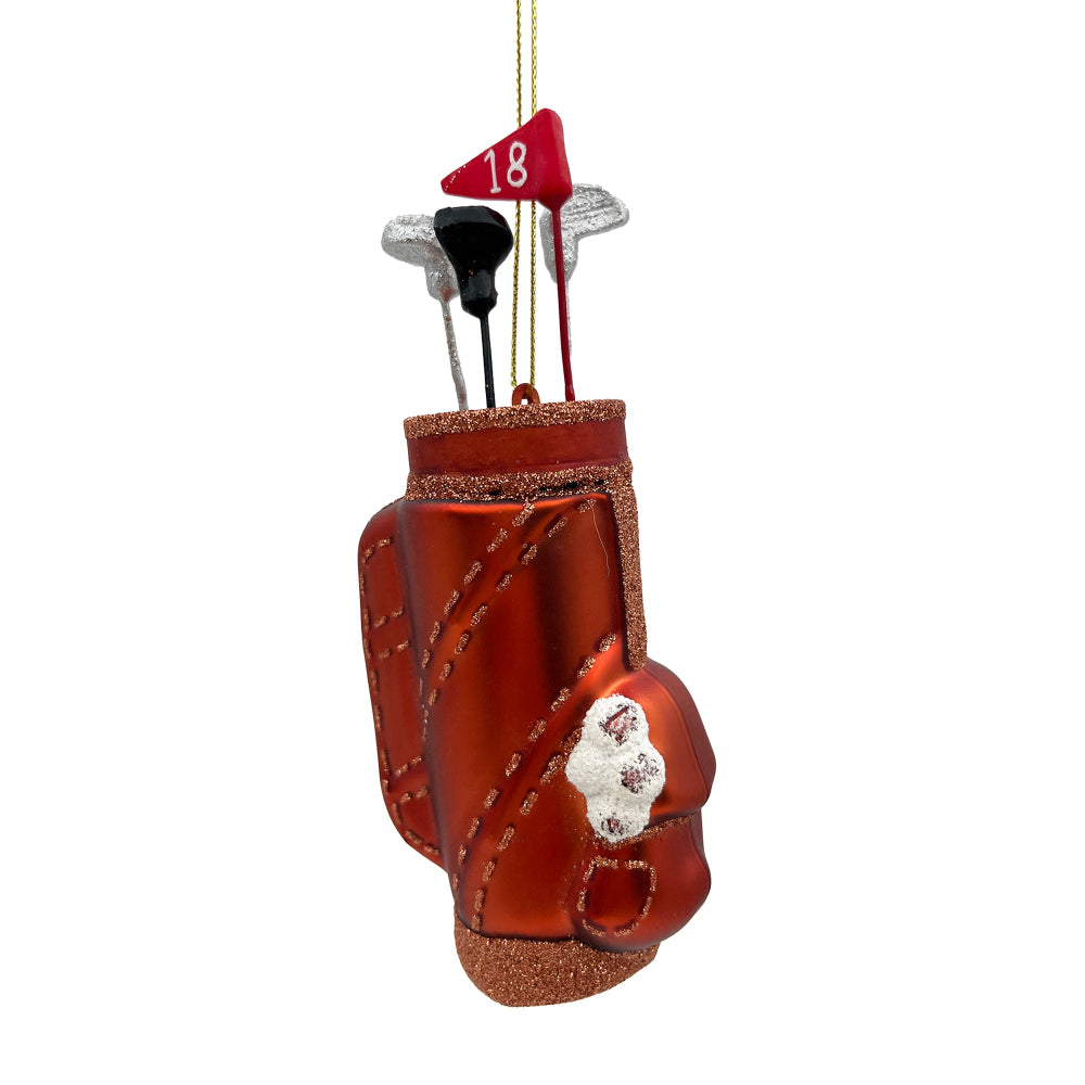 Golf Bag Glass Ornament | Putti Christmas Decorations