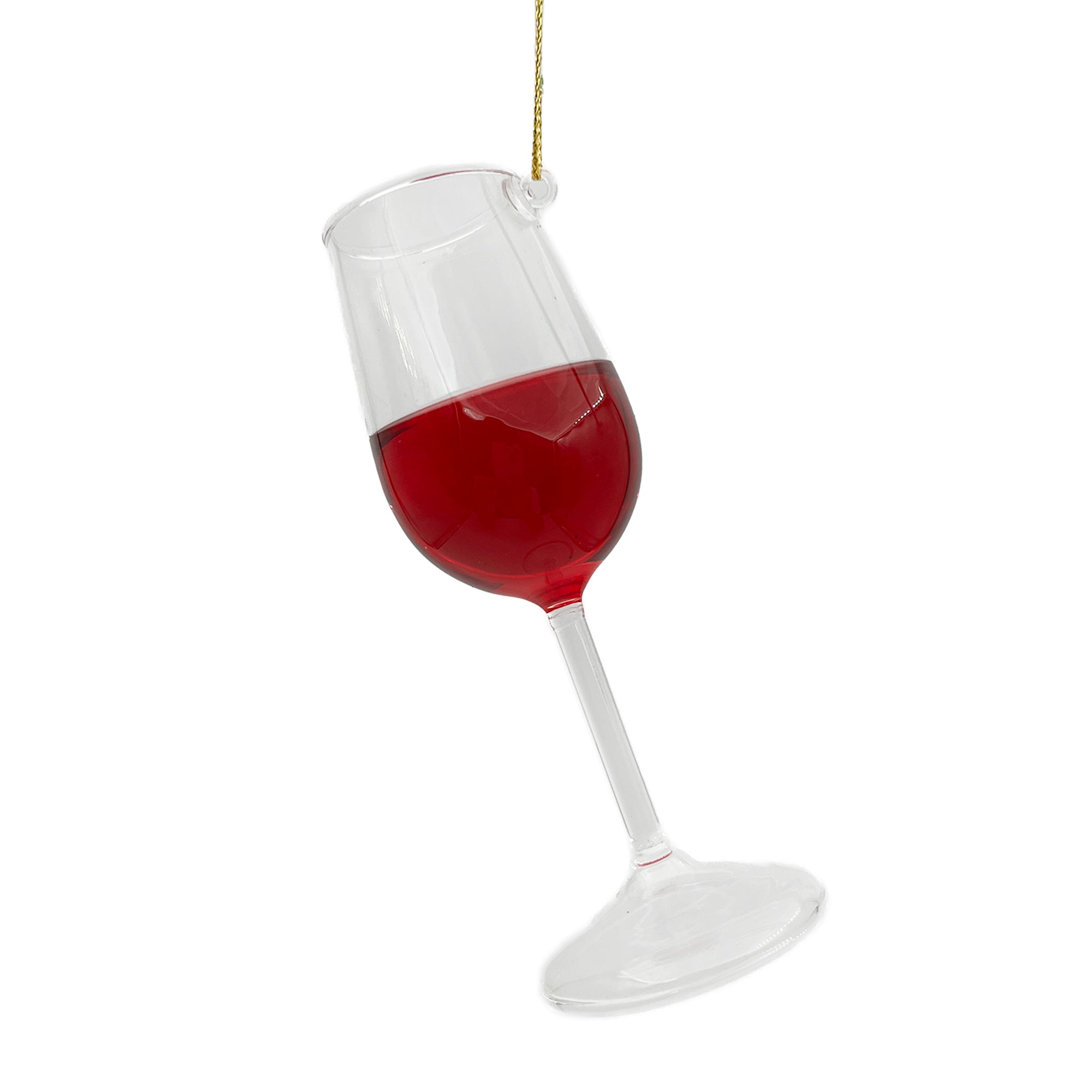 Red Wine Glass Glass Ornament