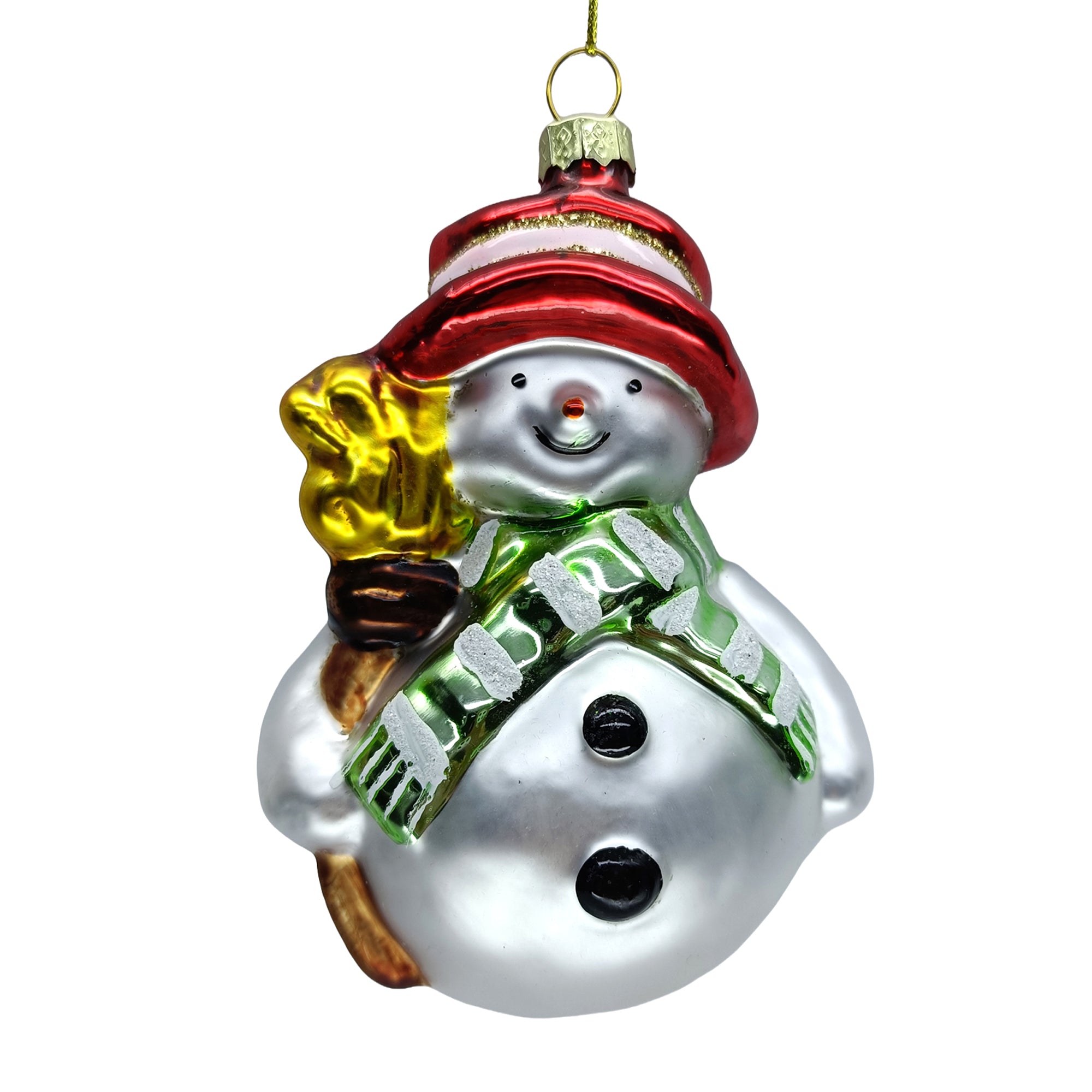 Snowman Glass Ornament