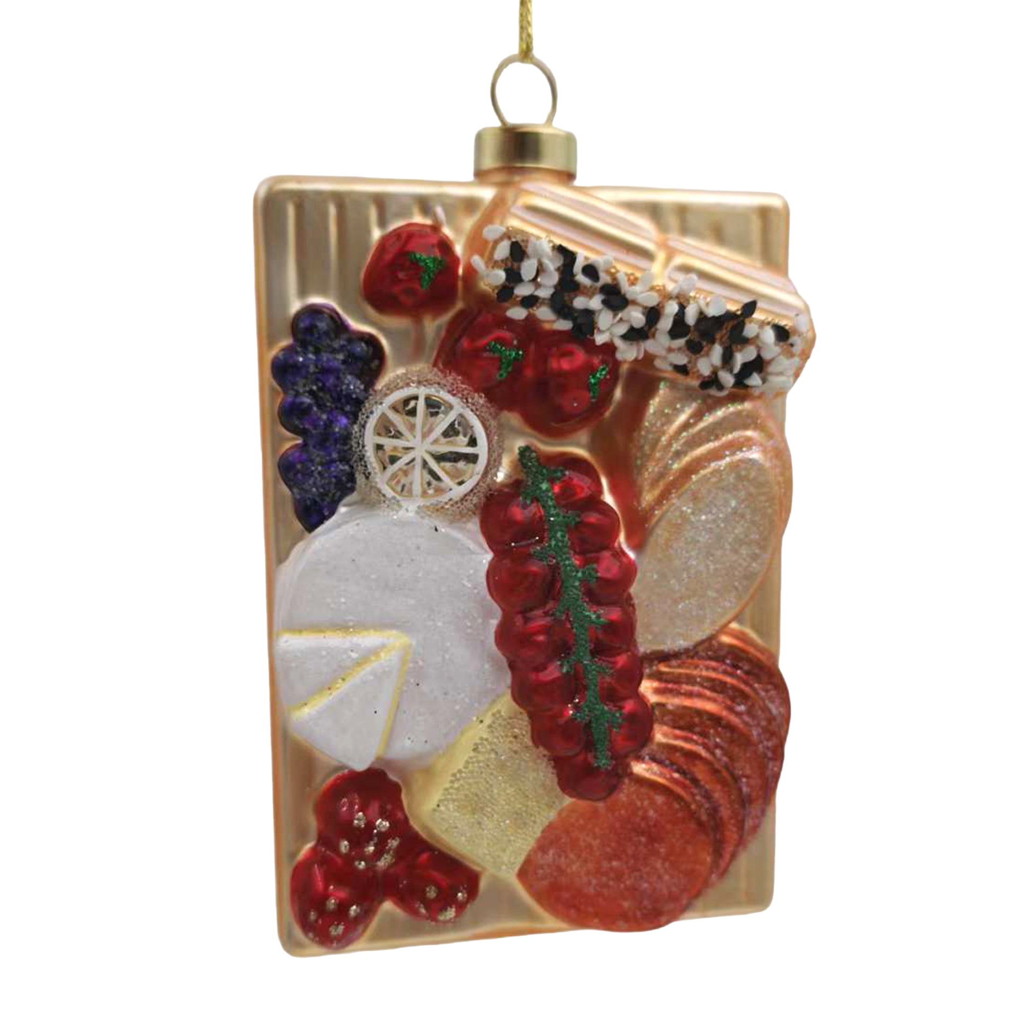 Charcuterie Board Glass Ornament