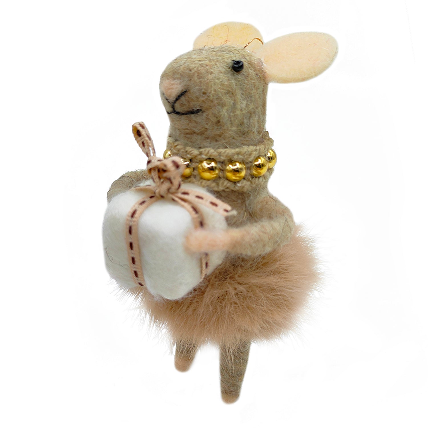 Mouse with Fur Skirt and Present