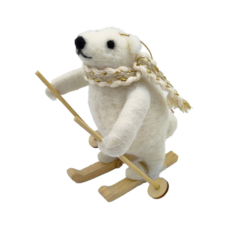 "Arctic Al" Polar Bear Felt Mouse Ornament