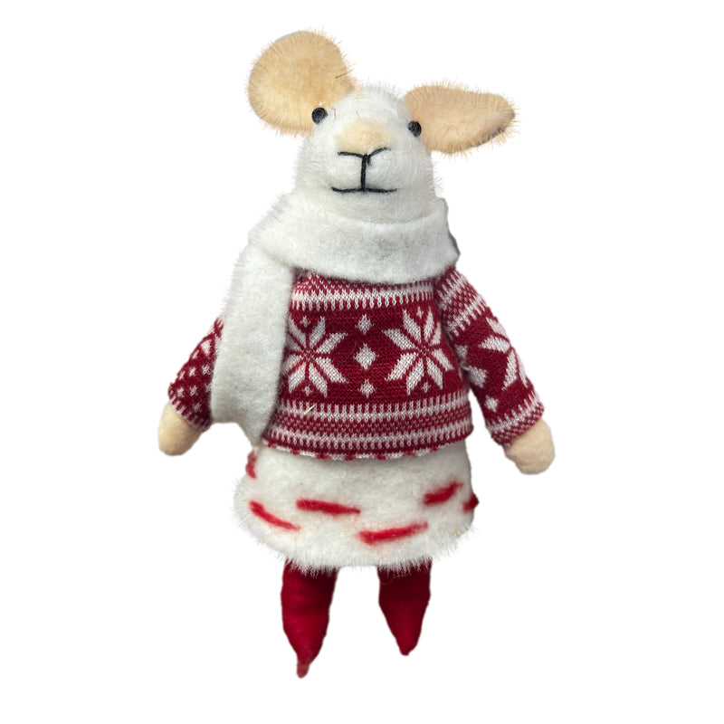 "Scandi Sylvie" Felt Mouse Ornament