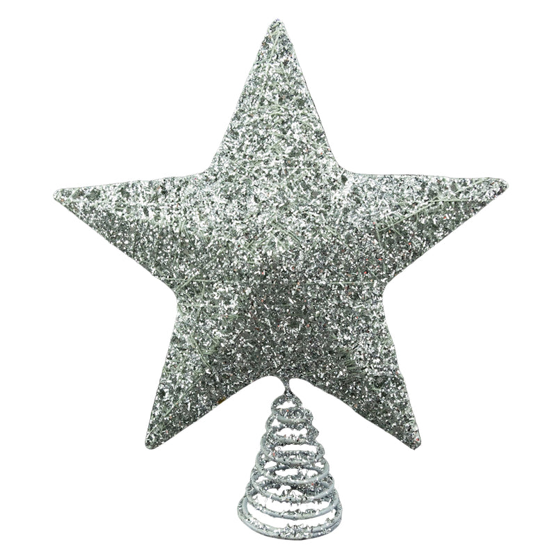 Silver Glitter Star Tree Topper | Putti Christmas Canada
