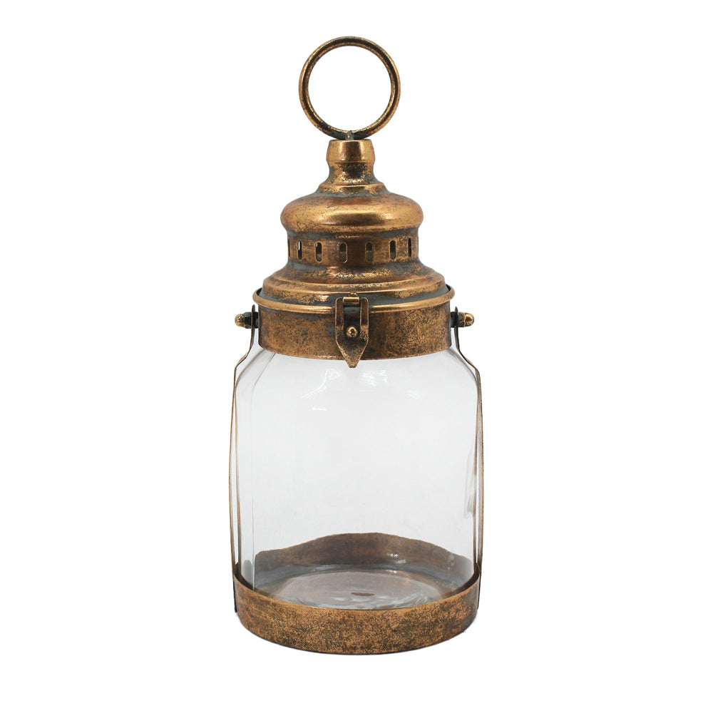 Antique Gold Metal Lantern | Putti Fine Furnishings