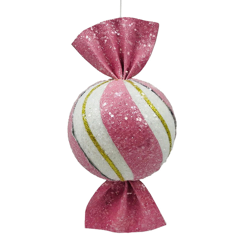 Swirled Candy Ornament - Pink | Putti Christmas Decorations